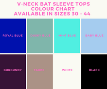 V-Neck Bat sleeve long top