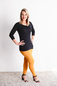 Style 321 - CAN Black polka-dot top