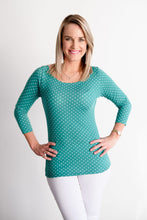 Style 321 - CAN Green polka-dot top
