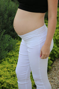 White Maternity pants